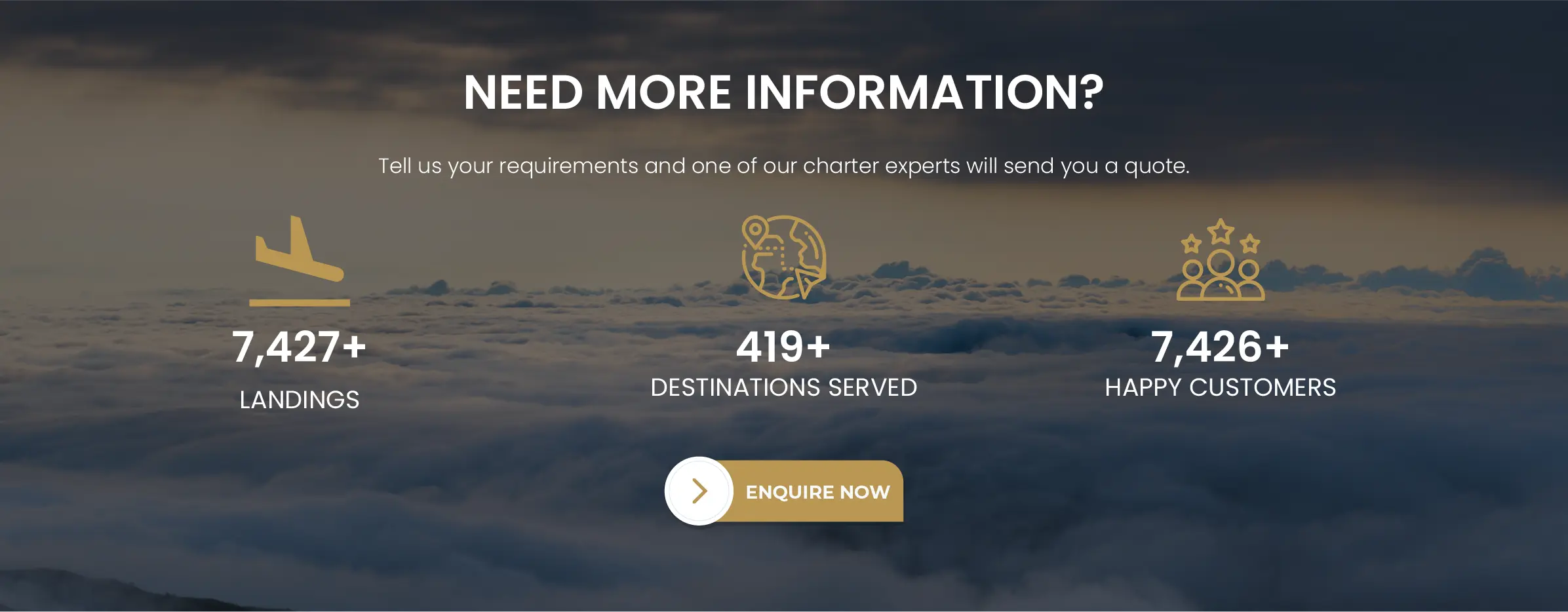 Private Jet Booking call to action